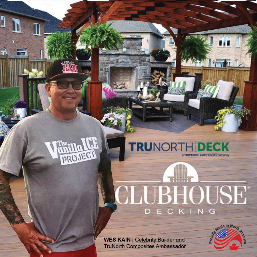 Clubhouse PVC deck with celebrity builder Wes Kain.