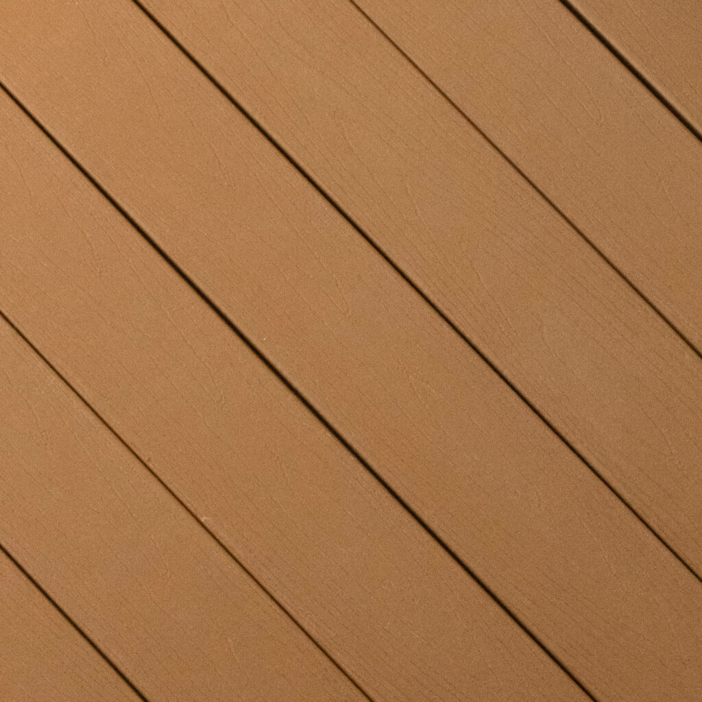 A swatch of the TruNorth Decking colour Brulee.