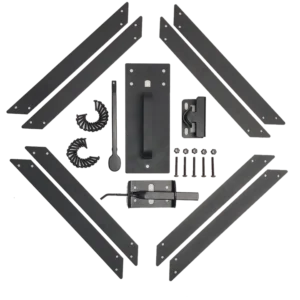Composite gate kit components for TruNorth Slide & Go fencing system